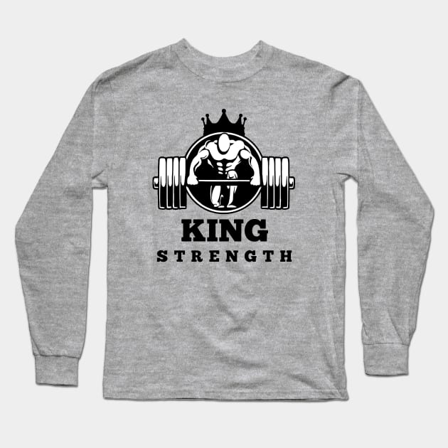 King Strength Logo Long Sleeve T-Shirt by KingStrengthGym